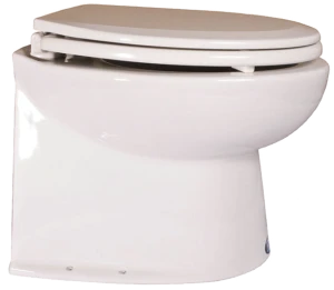 Jabsco Elektrische Yachttoilette Deluxe Flush 17" 24 Volt Frischwasserspülung Gerade Rückwand 3 Jabsco Elektrische Yachttoilette Deluxe Flush 17" 24 Volt Frischwasserspülung Gerade Rückwand
