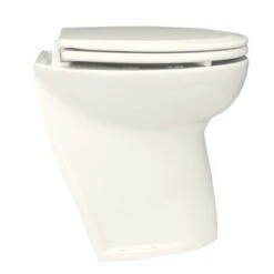 Jabsco Elektrische Yachttoilette Deluxe Flush 17" 24 Volt Seewasserspülung Schräge Rückwand