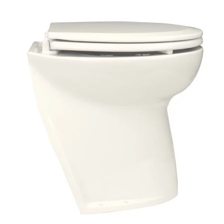 Jabsco Elektrische Yachttoilette Deluxe Flush 17" 24 Volt Seewasserspülung Schräge Rückwand 3 Jabsco Elektrische Yachttoilette Deluxe Flush 17" 24 Volt Seewasserspülung Schräge Rückwand